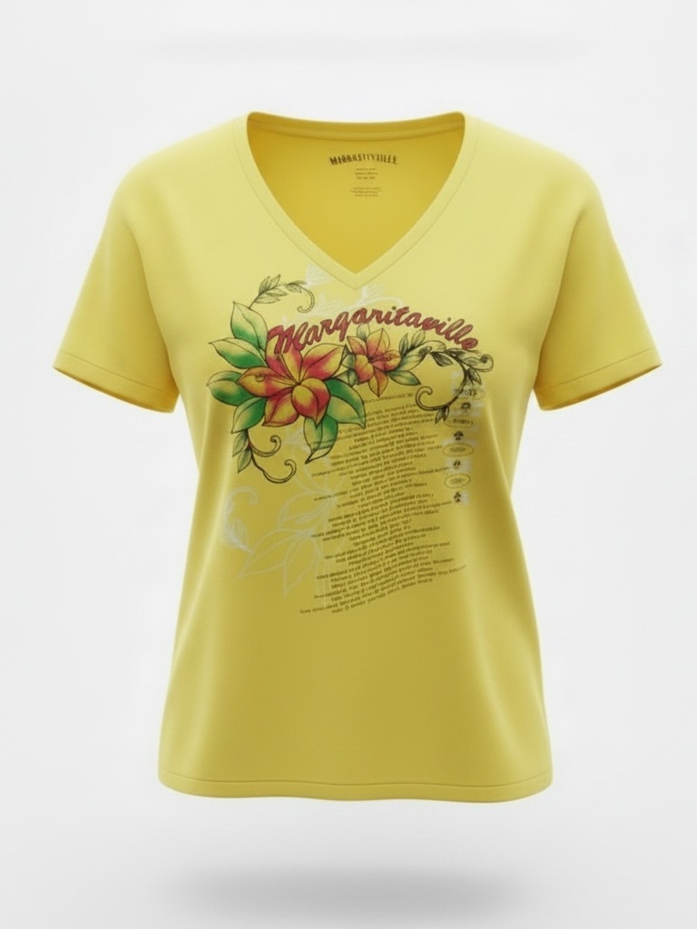 Margaritaville Women's graphic Tee Large yellow NWT
